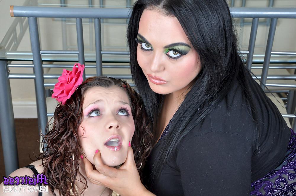 15P Mistress Jemstone milks Candys lactating tits and spanks ass