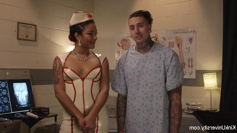 15P Latex nurse Daisy Ducati and Ruckus give you a peek into kinky m