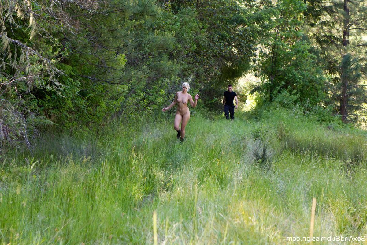 24P Two babes get tied up and fucked outdoor in the wild
