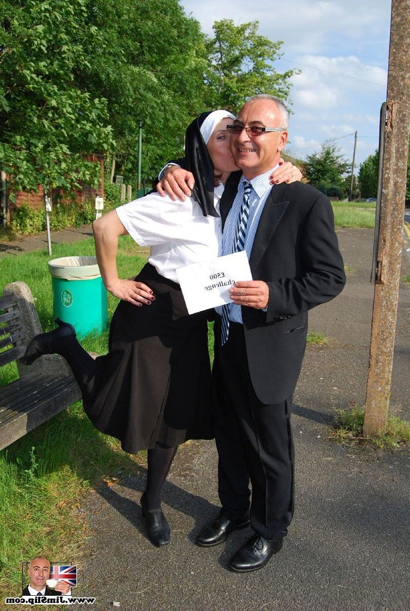 15P Filthy British nun fucked hard by the horny senior Jimslip