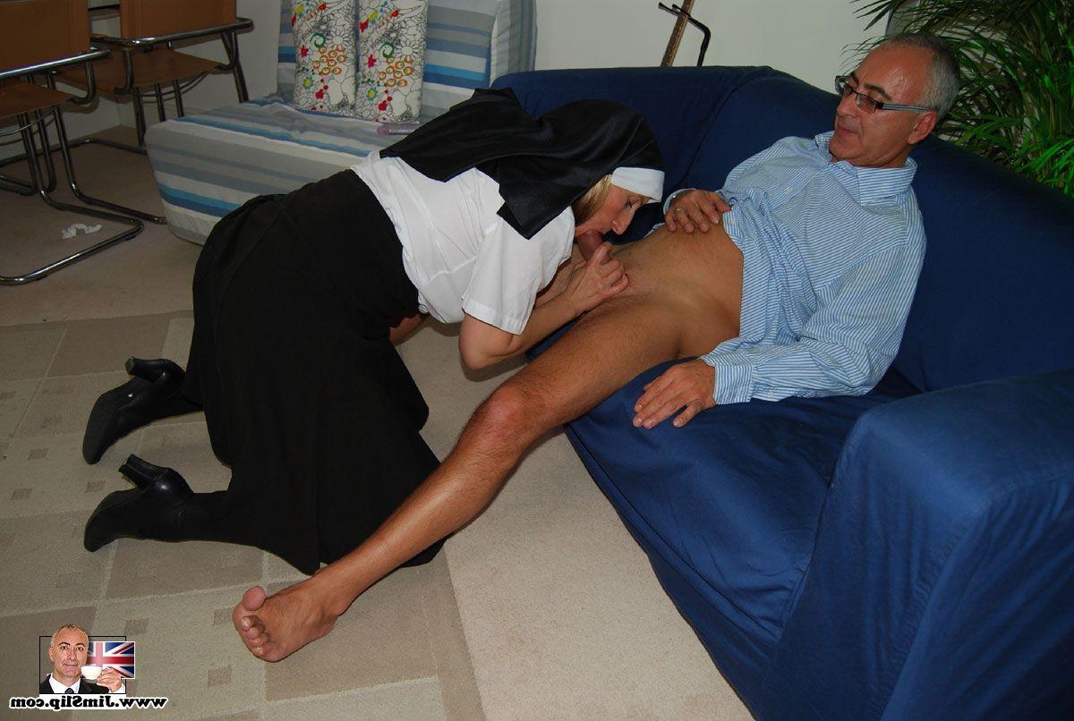 15P Filthy British nun fucked hard by the horny senior Jimslip