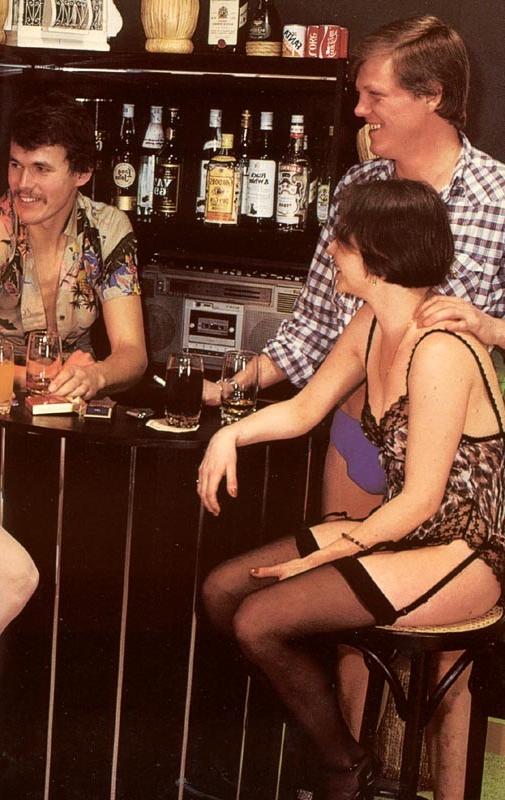 16P Two retro guys fucking two hairy seventies ladies