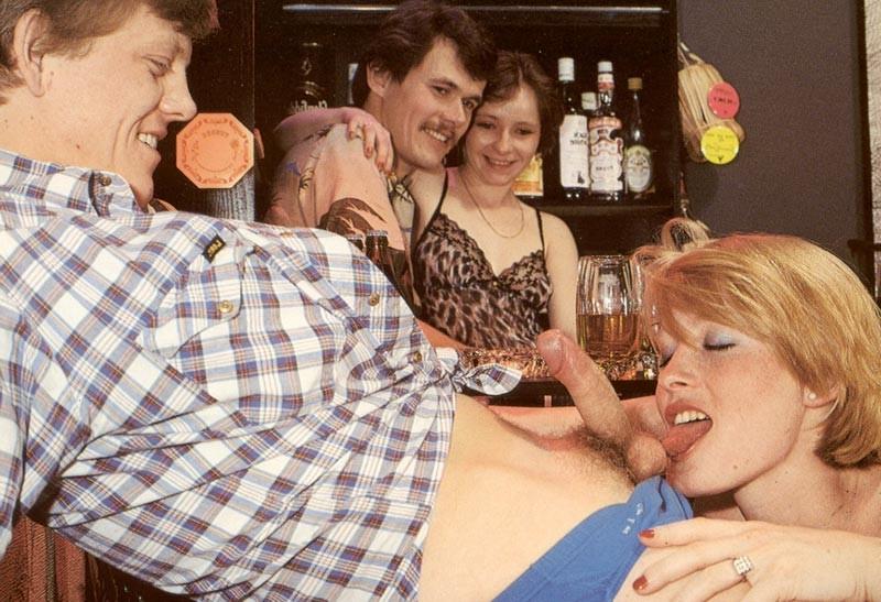 16P Two retro guys fucking two hairy seventies ladies