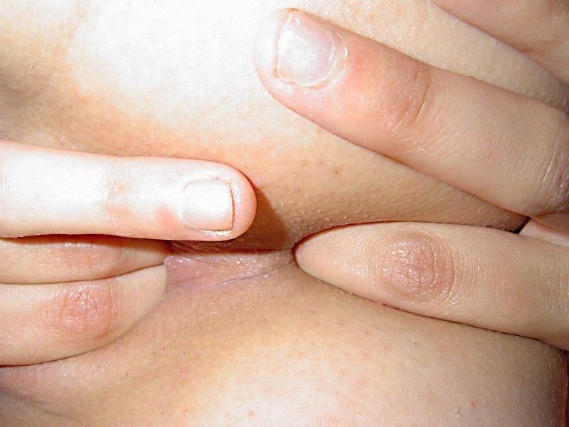 16P Horny teen housewife fingers her trimmed slit
