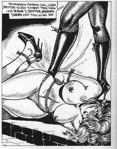 15P classic black and white pen drawn bondage fetish comics