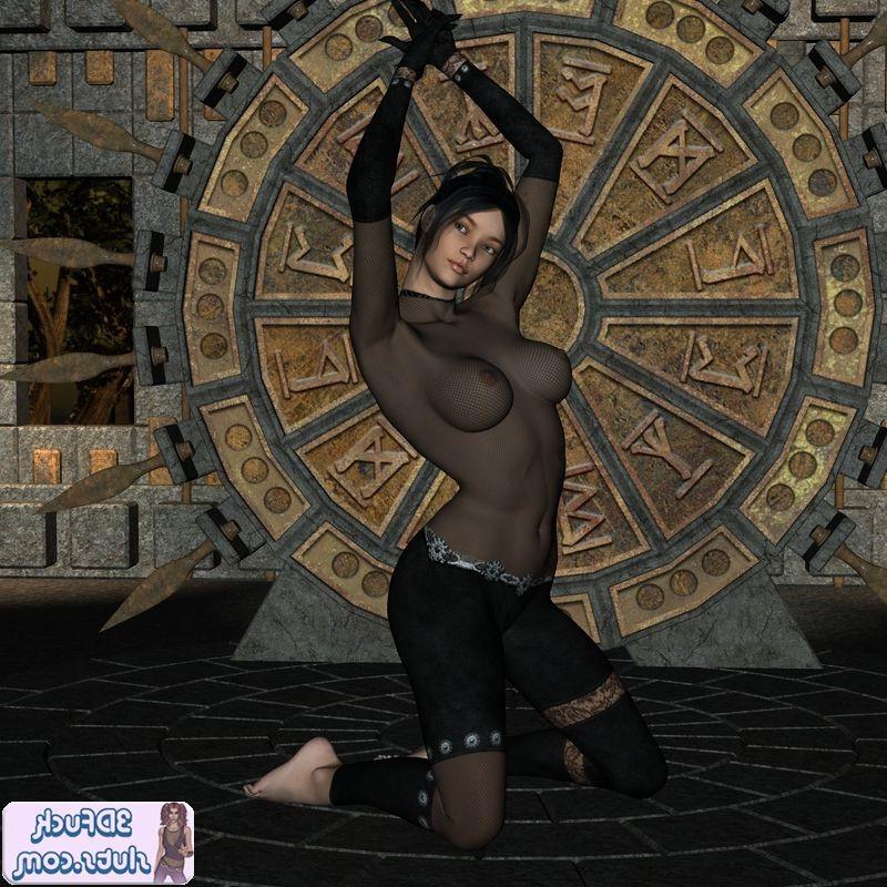 19P Busty 3D goth girl
