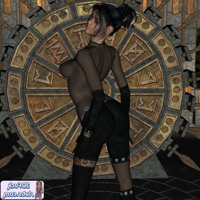 19P Busty 3D goth girl