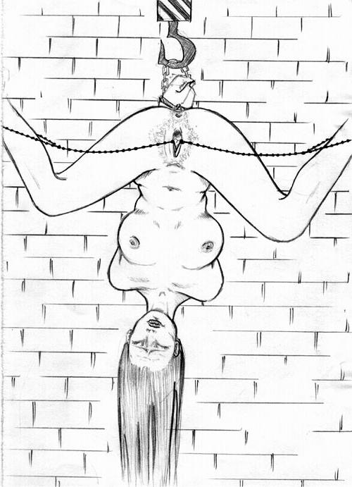 15P chains pull hooks into nipple and lips