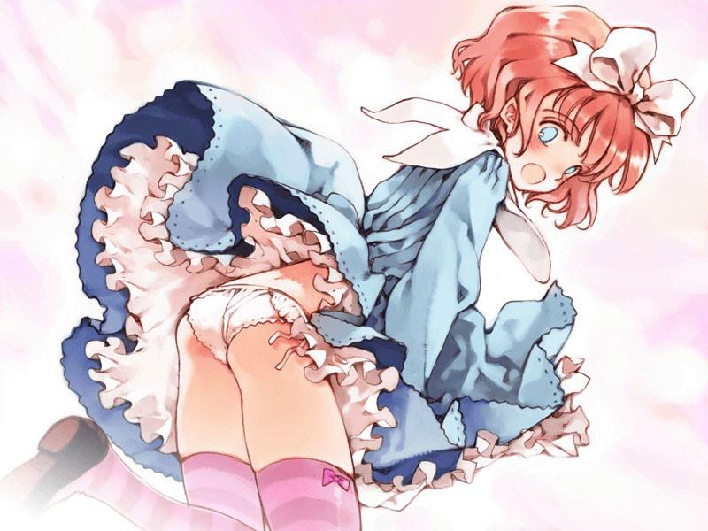 20P Gothic style hentai teens in sexy corsets in tight white panties