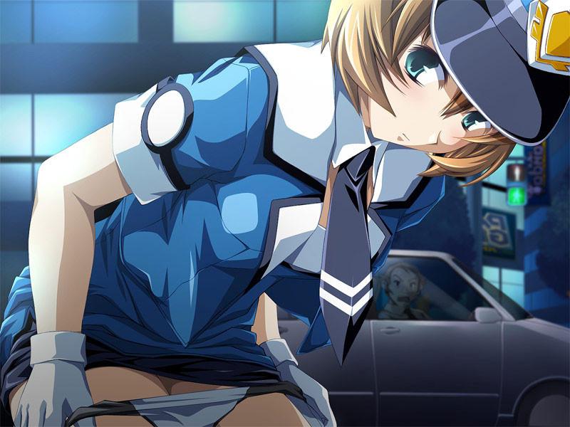 19P Female hentai police officers undressing and pissing in public