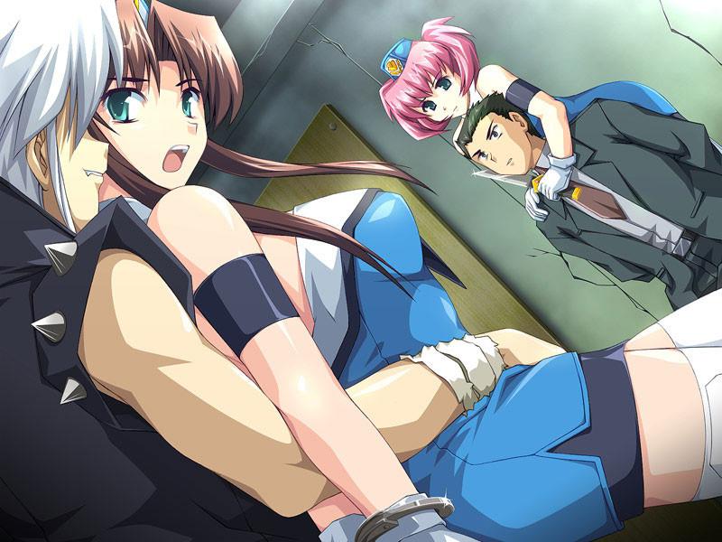 19P Female hentai police officers undressing and pissing in public