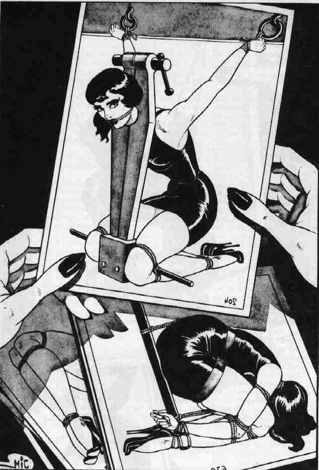 15P classic insane female rope bondage art