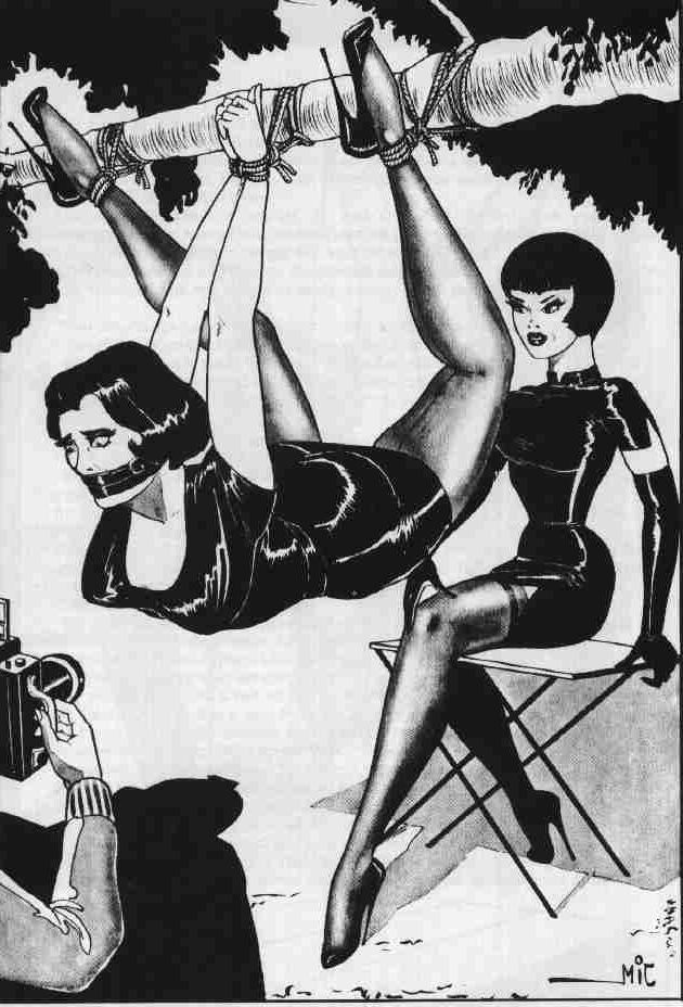 15P classic insane female rope bondage art