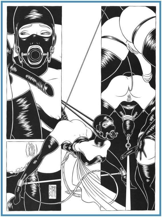 15P strange leather bondage fetish sex