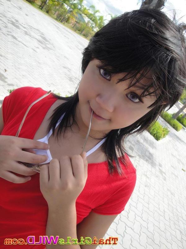 16P Febe is a sexy dirty devil schoolgirl showing her pussy in public