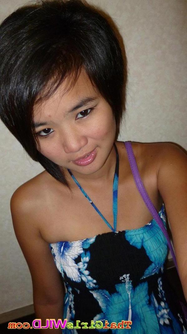 16P Hot Asian teen named Meow shows her goods in public
