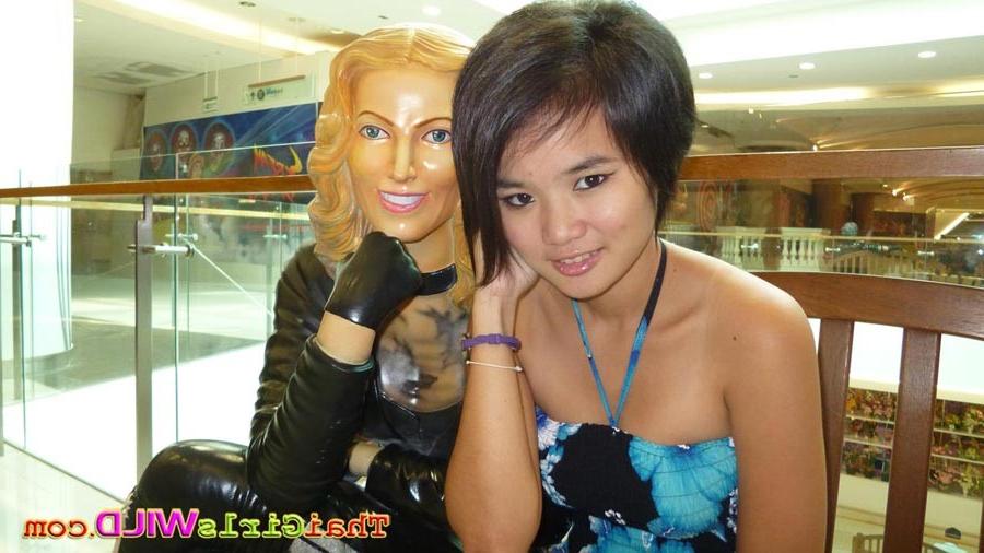 16P Hot Asian teen named Meow shows her goods in public