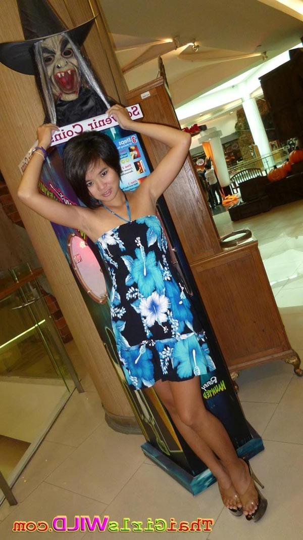 16P Hot Asian teen named Meow shows her goods in public