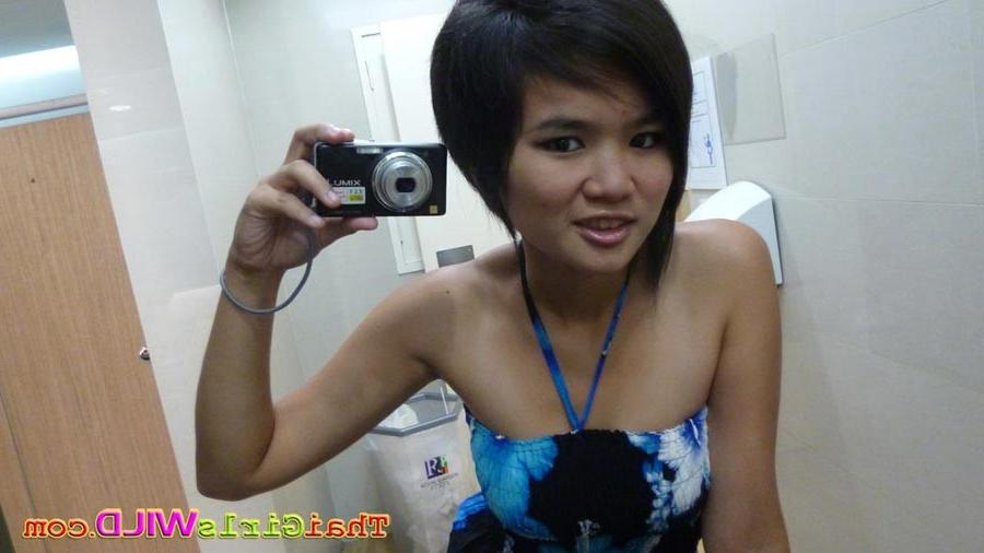 16P Hot Asian teen named Meow shows her goods in public