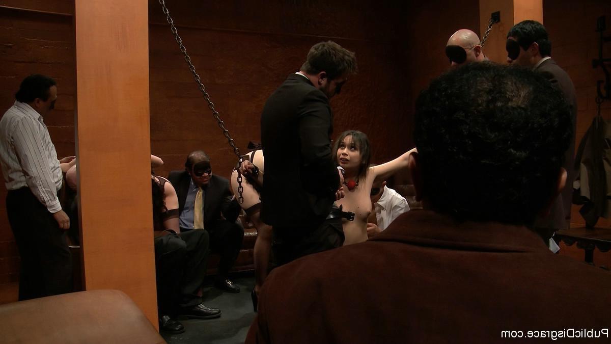 24P Lovely teen gets tied up and fucked by strangers for first time