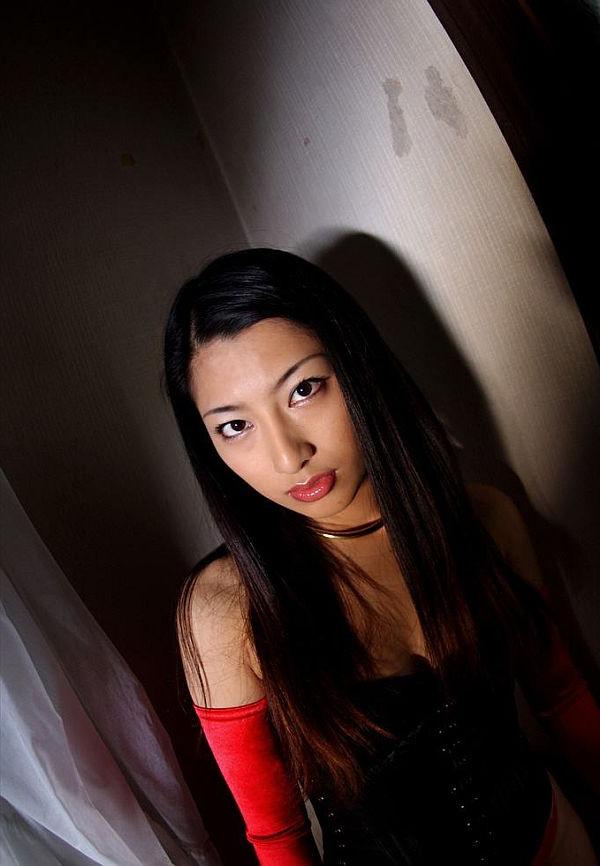 16P Naughty Asian model in black and red