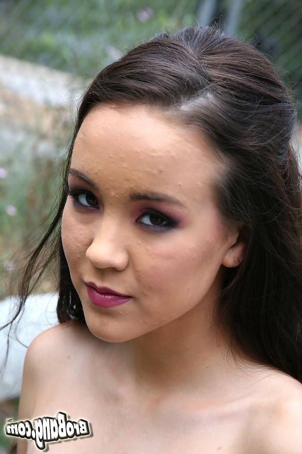 18P asian teen Amai Liu gets bukkaked by several hung black men
