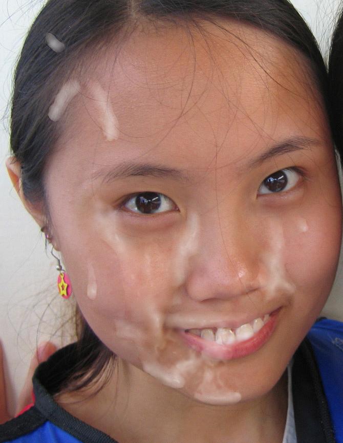 15P Real amateur Asian teen girlfriend facial cumshots