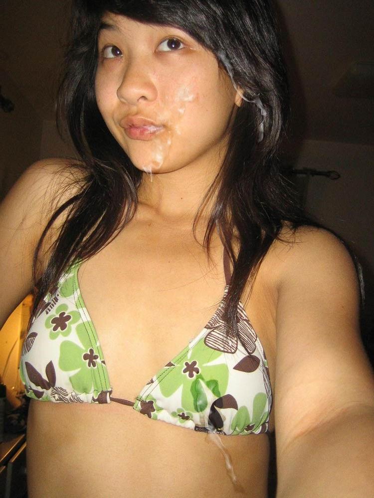 15P Real amateur Asian teen girlfriend facial cumshots