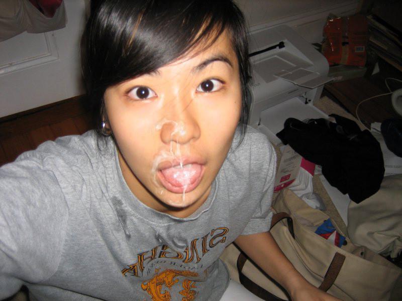15P Real amateur Asian teen girlfriend facial cumshots
