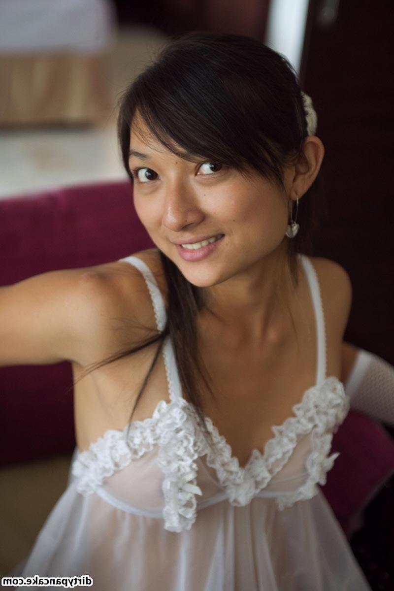 16P Asian teen girl in sheer teddy