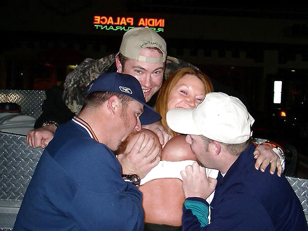 21P Matures loves to give breast to young guys IV