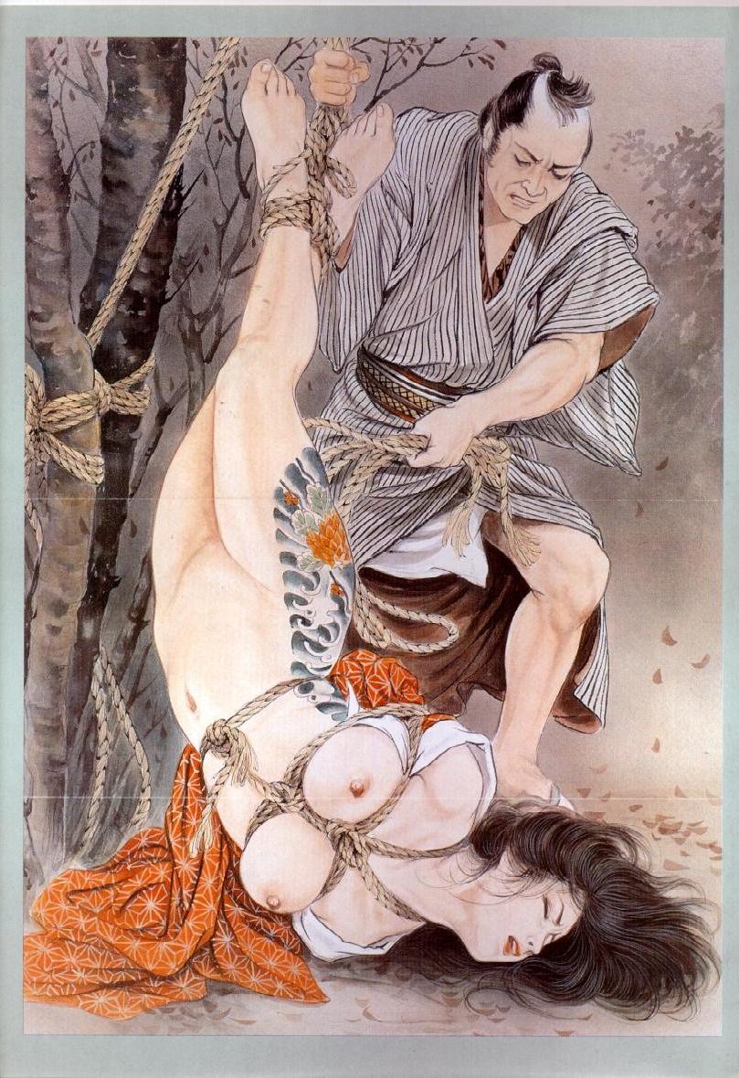 15P classic Japanese bondage paintings
