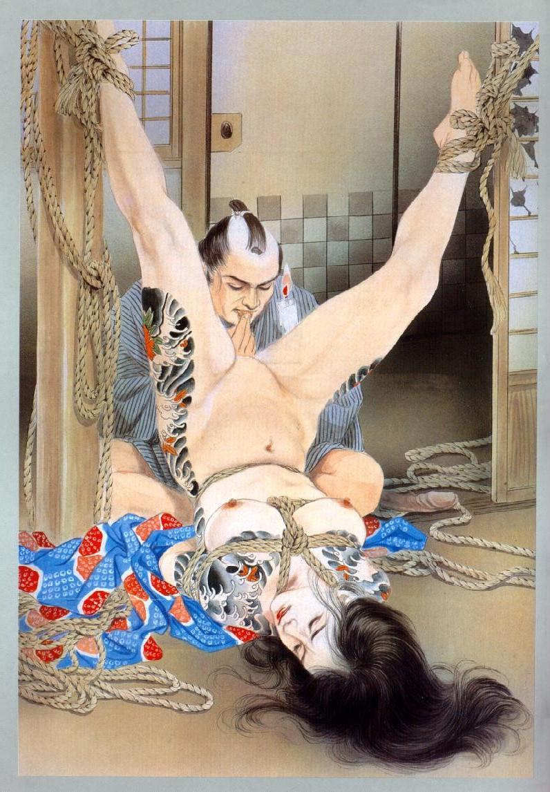 15P classic Japanese bondage paintings