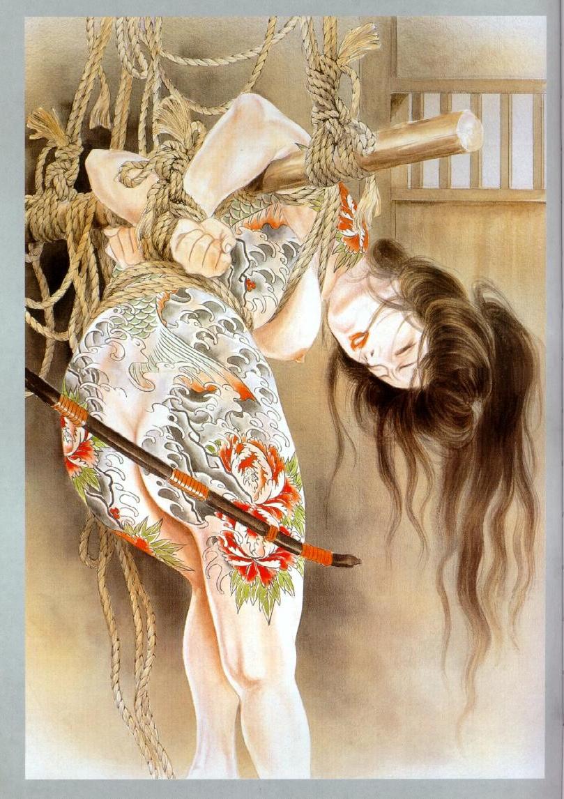 15P classic Japanese bondage paintings