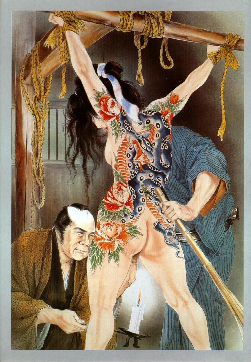 15P classic Japanese bondage paintings