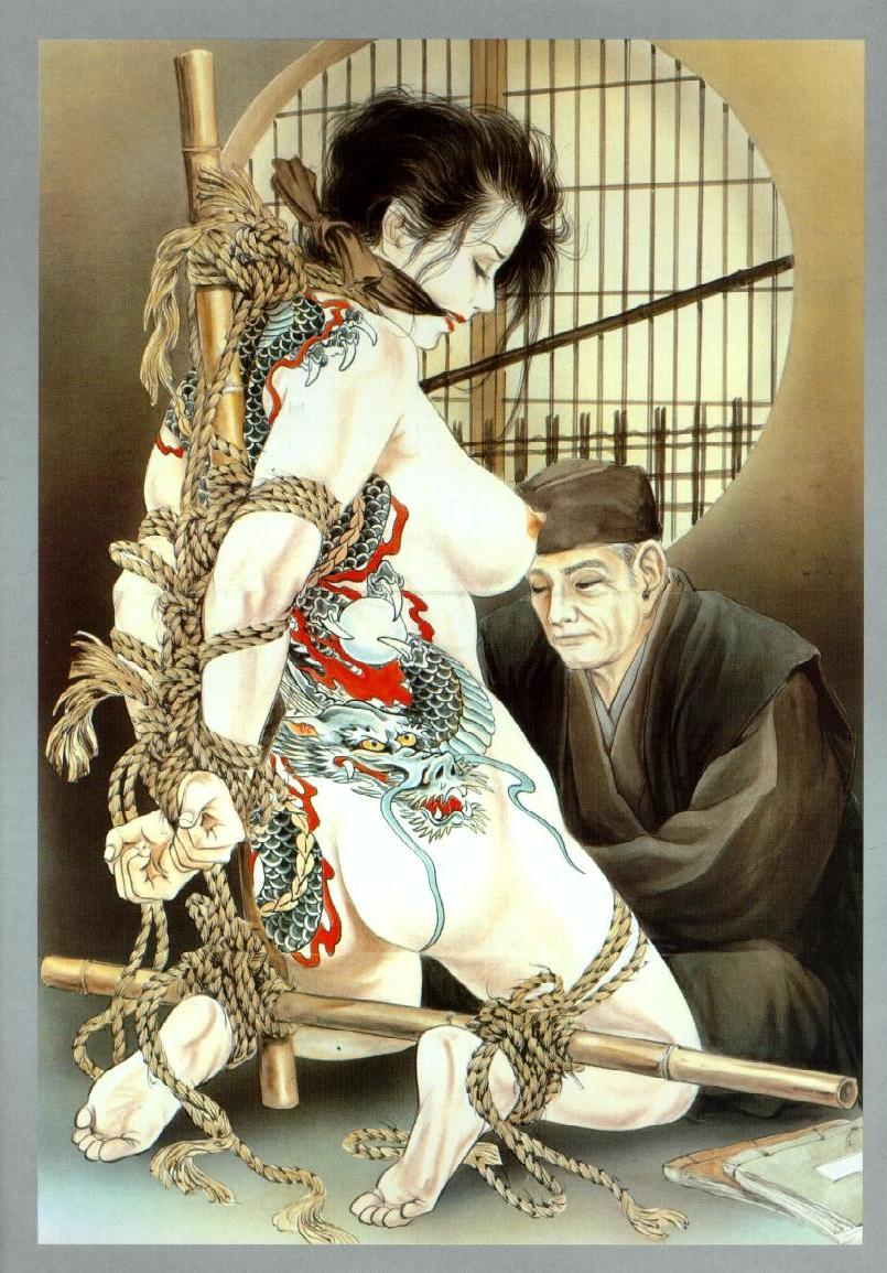 15P classic Japanese bondage paintings