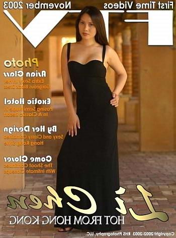 22P Asian babe strips black dress