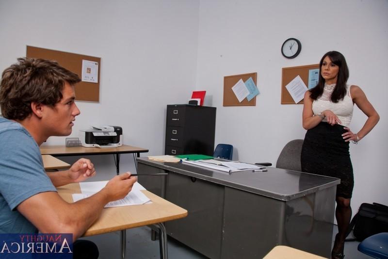 12P Kendra Lust fucks her student right there in the classroom