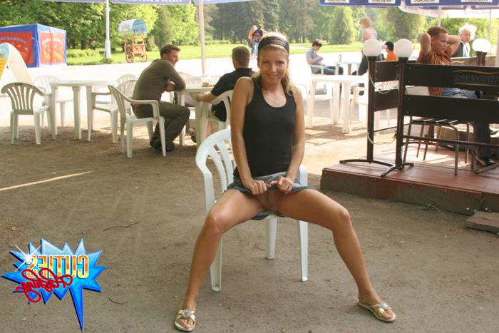 16P Amateur teen girl flashing her fresh body and sweet pussy in public