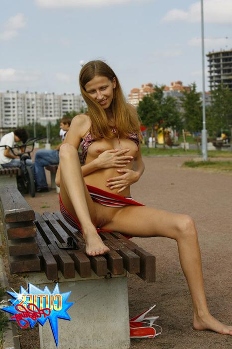 16P Amateur teen girl flashing her fresh body and sweet pussy in public