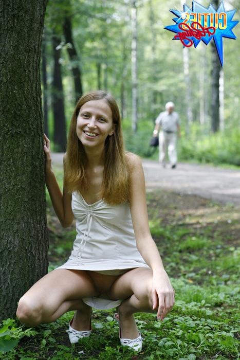 16P Amateur teen girl flashing her fresh body and sweet pussy in public
