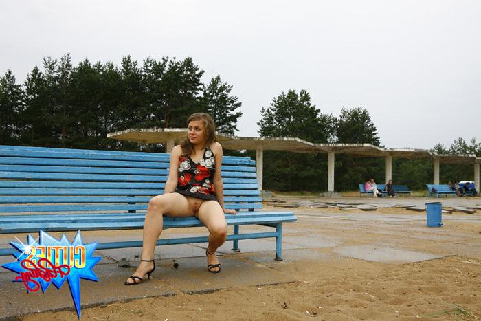 16P Amateur teen girl flashing her fresh body and sweet pussy in public