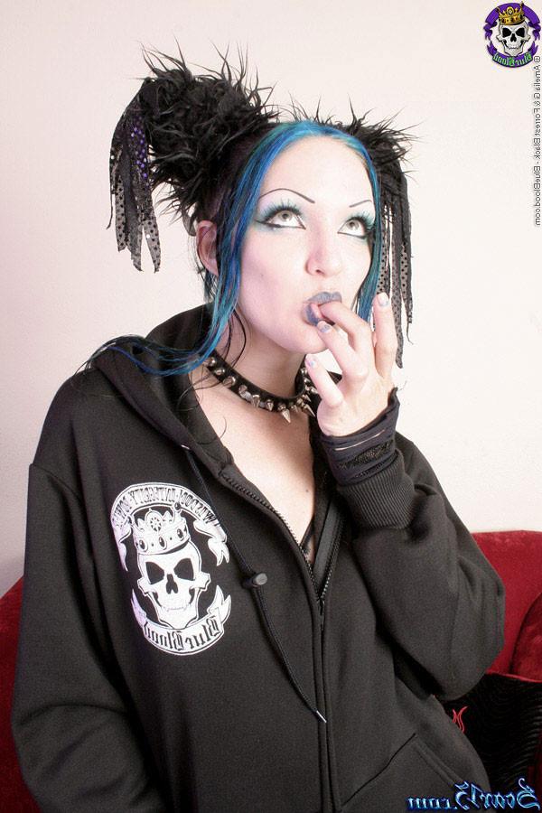 15P Scar13 beautiful gothic girl in sexy lingerie