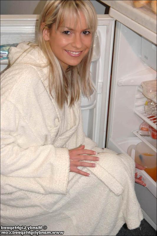 15P Mandy Lightspeed fools around in the kitchen