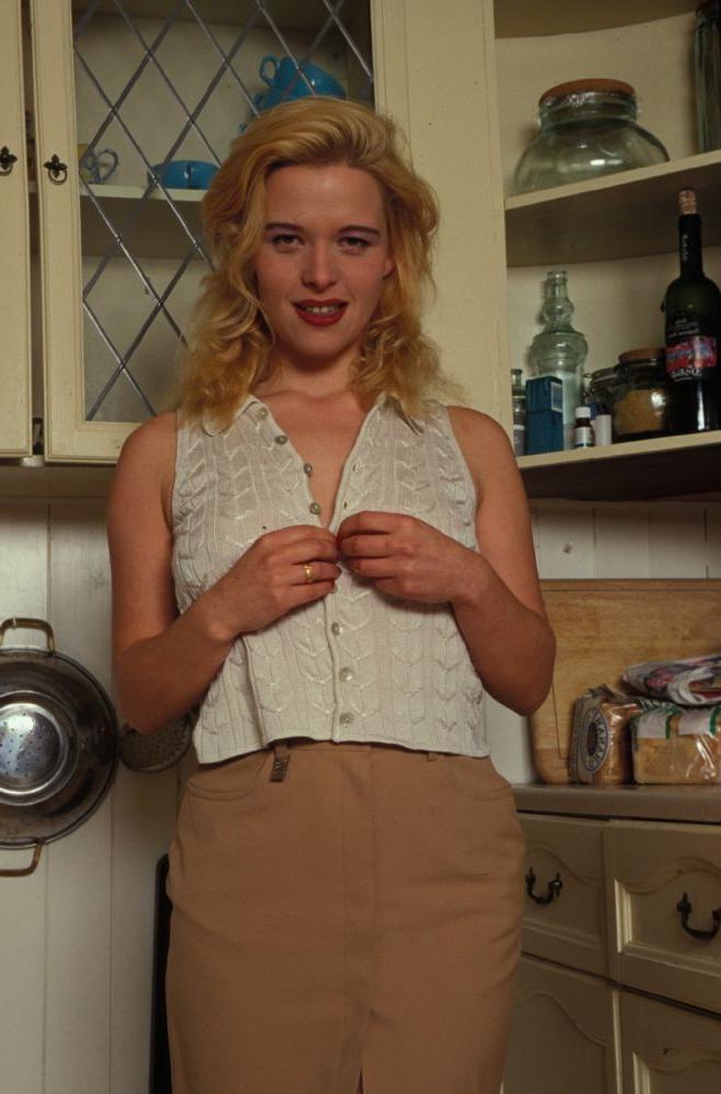 17P Horny Blonde House Wife In Kitchen Showing Her Pert Ass