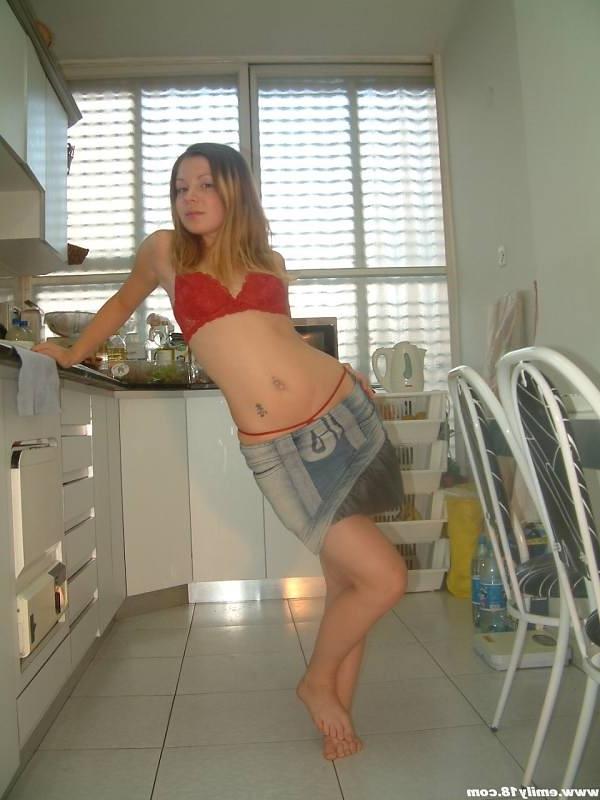 16P Cute emily strips on the kitchen