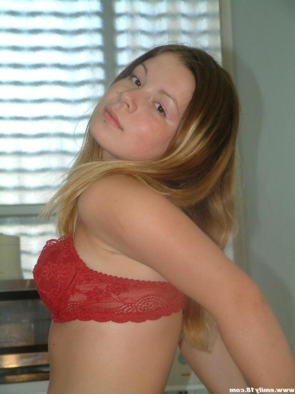 16P Cute emily strips on the kitchen