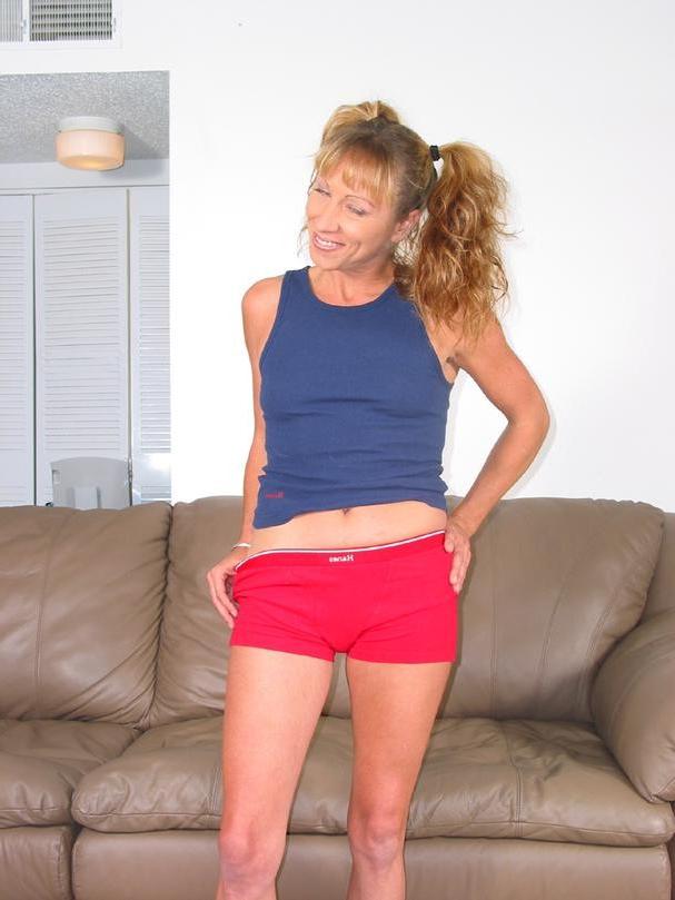 17P Milf With Pigtails Takes Off Her Tiny Red Shorts