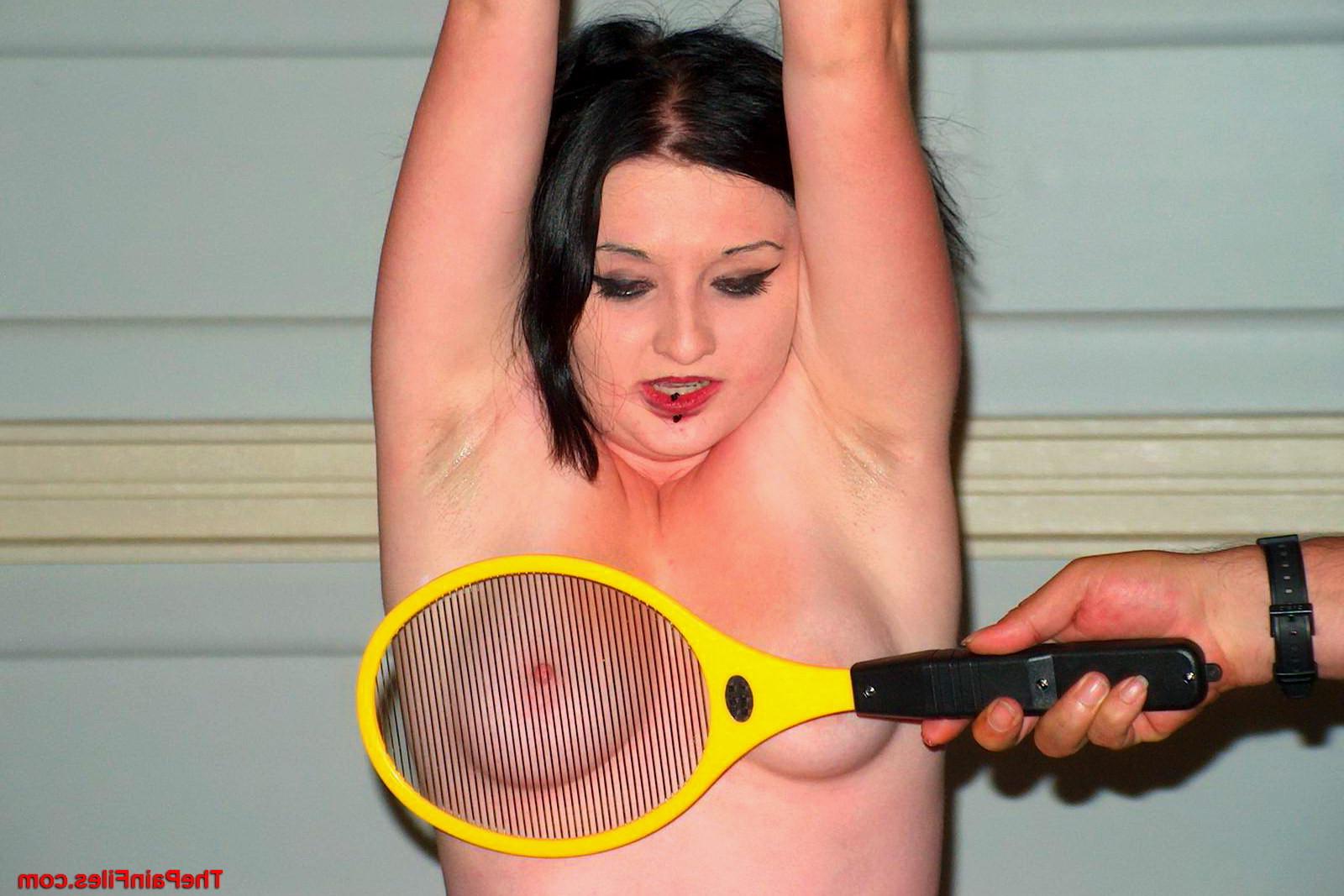 14P Goth babe CC Jolies tied electro bdsm and hardcore spanking of alternative fetis