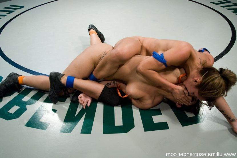 15P Two on one nude wrestling match ultimate surrender style
